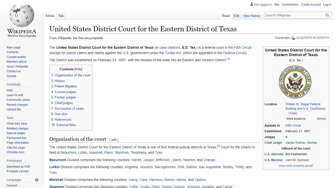 United States District Court for the Eastern District of Texas