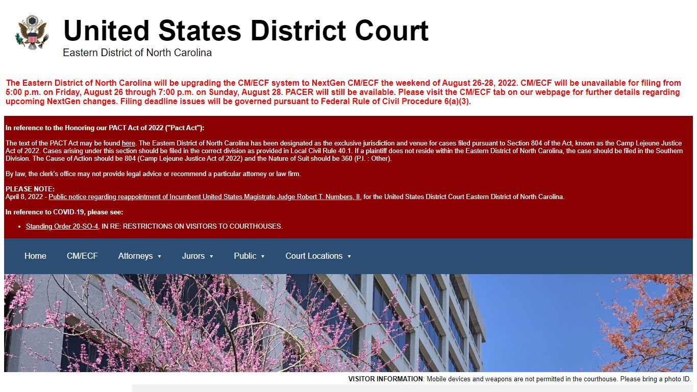 United States District Court for the Eastern District of North Carolina